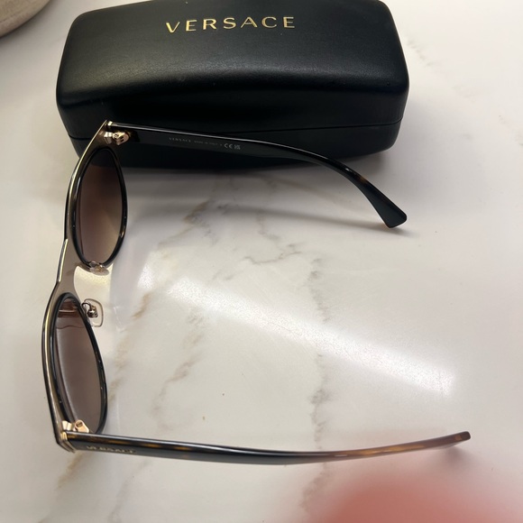 Versace Women\'s Sunglasses in Black with Gold Trim main image 4